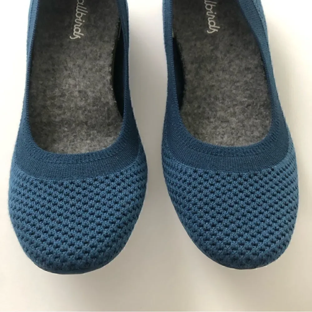 Allbirds blue Tree Breezers in woman’s size 5 slip on flexible flats wool